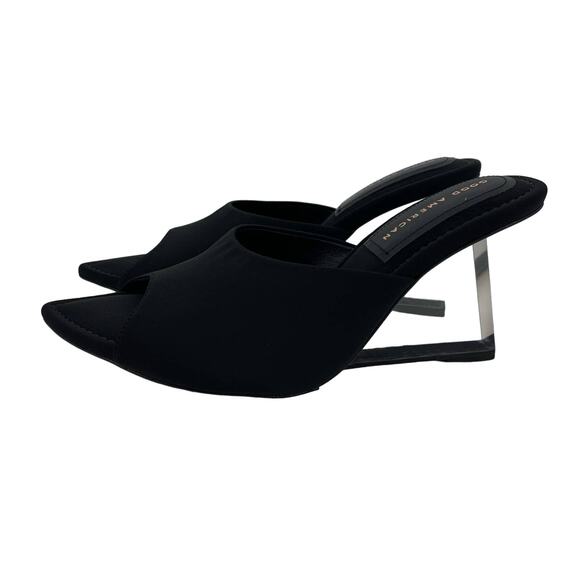 Good American Clear Wedge Sandals Size 7.5 Neoprene GA368N-X - Picture 7 of 7